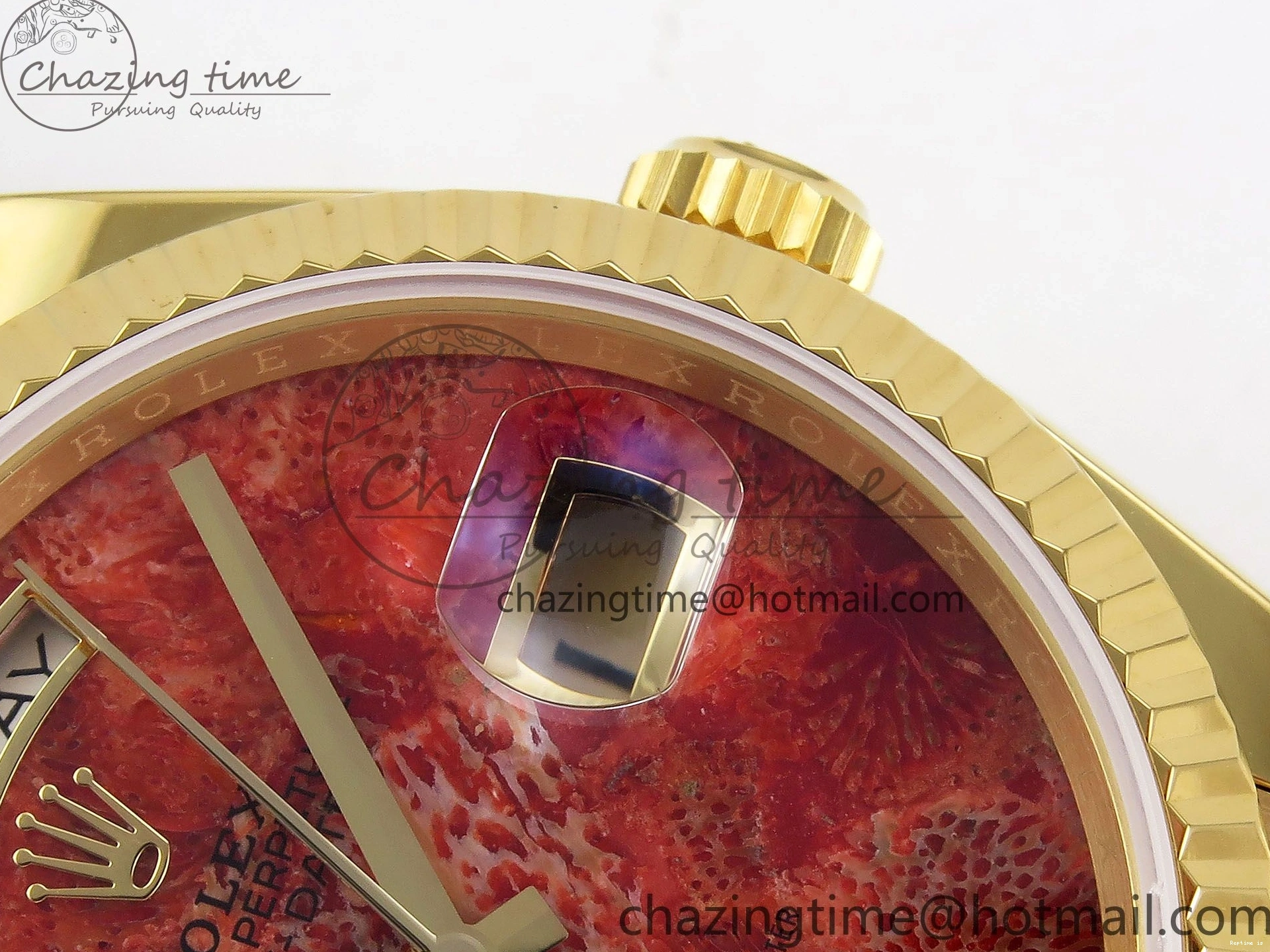 0101 Tailored Day Date 36 YG RAF Best Edition Rock Dial on YG Bracelet A 1384